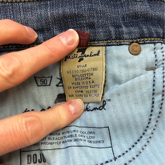 7 Seven for All Mankind Wide Leg Flare Low Rise Dojo 31 Style# U115079U-079U Y2K - Picture 15 of 16